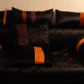 Klant imago Geplette fluweel Zwart - 145 cm