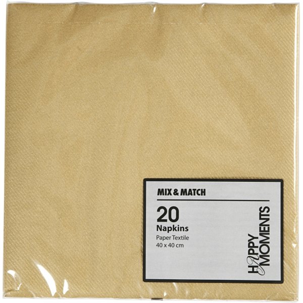 Servetten - goud - 20 st Servetten - goud - 20 st