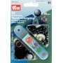 Drukknop met klinknagel SP.&CAMP. messing geoxideerd zwart 15 mm 10 st