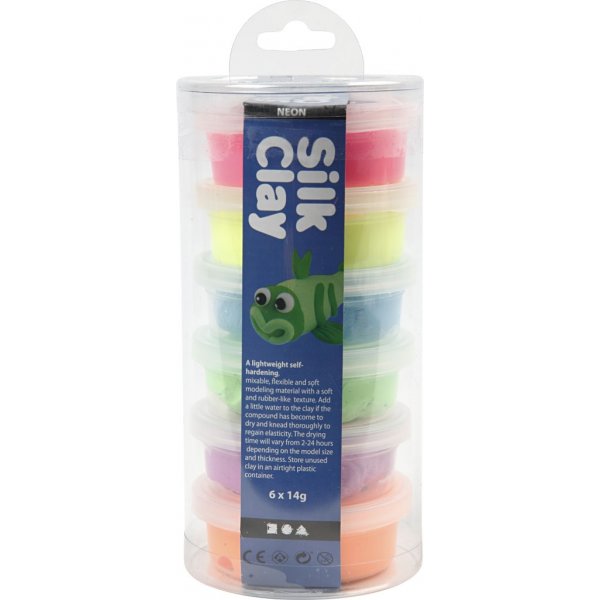 Silk Clay® - neonkleuren - 6 x 14 gr Silk Clay® - neonkleuren - 6 x 14 gr