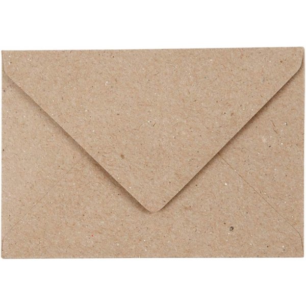 Gerecyclede envelop - naturel - 7,8 x 11,5 cm - 50 st Gerecyclede envelop - naturel - 7,8 x 11,5 cm - 50 st