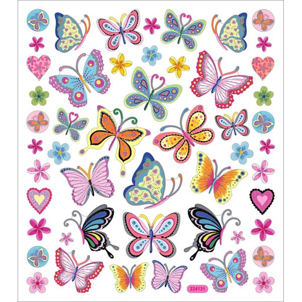 Stickers - kleurrijke vlinders