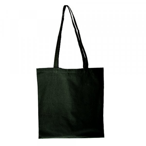 Stoffen tas 38x42 cm Lange hengsels - Zwart