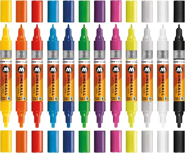 Acrylstiften One4All Twin 1,5 + 4mm Acrylstiften One4All Twin 1,5 + 4mm