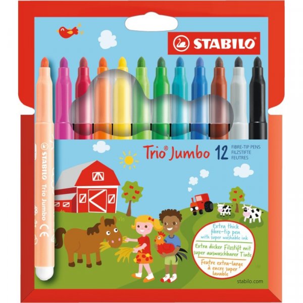 Kleurpotloden Trio Jumbo - 12-pack