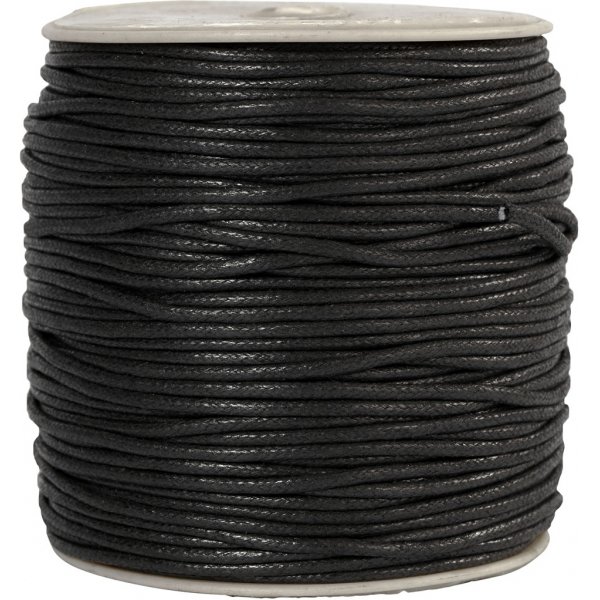 Katoenen koord - zwart - 100 m - Ø2 mm Katoenen koord - zwart - 100 m - Ø2 mm