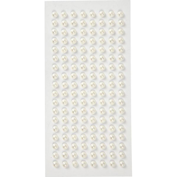 Halve parels - wit - 144 st