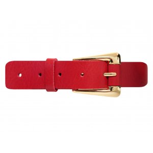 Dames riem van rundleer - Rood - 85 cm Dames riem van rundleer - Rood - 85 cm