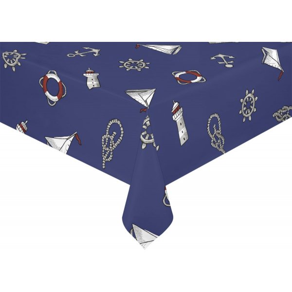 Wasdoek PVC Maritiem - Blauw