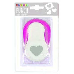 Punch's hart 3,8 cm - Roze/wit