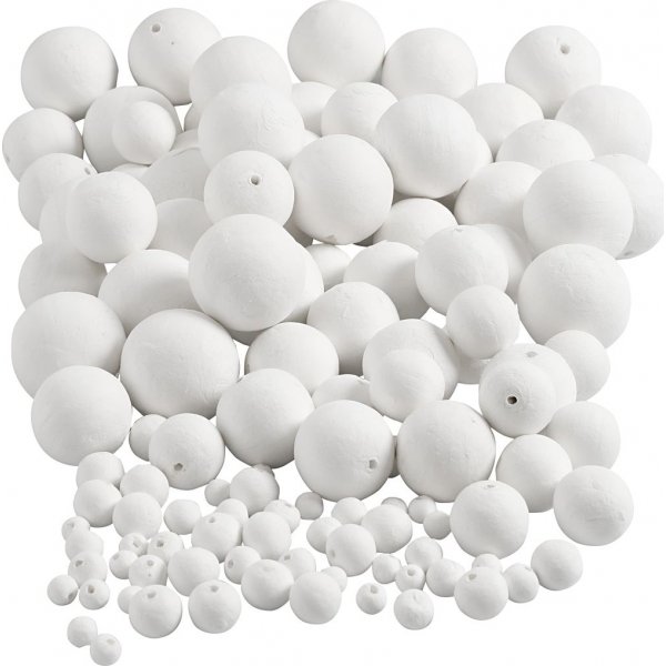 Flirtballen - wit - verschillende maten - 240 st