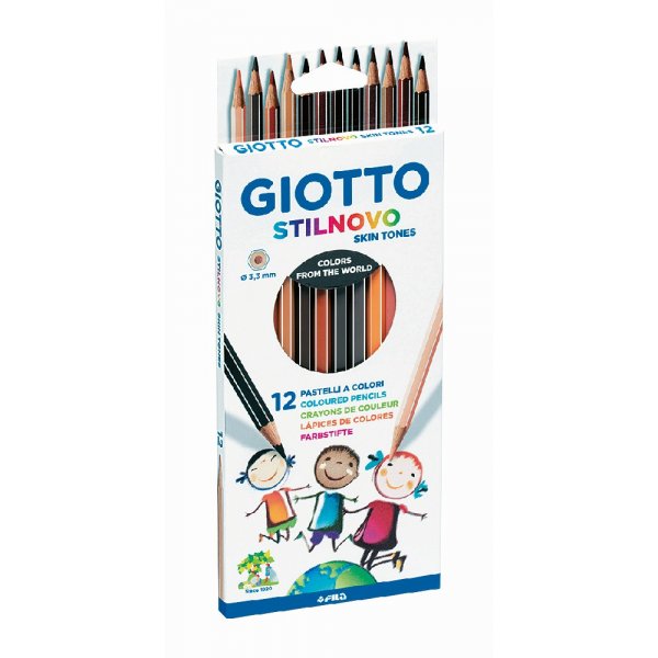 Kleurpotloden Huidskleur Stilnovo - 12-pack