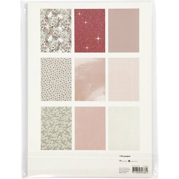 Vivi Gade designpapier in blokken - beige/roze - 24 vellen Vivi Gade designpapier in blokken - beige/roze - 24 vellen