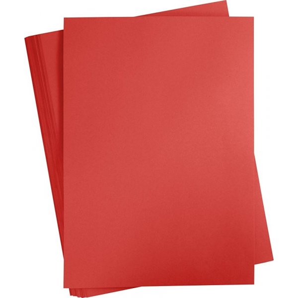 Gekleurd Karton - rood - A2 - 180 gr - 100 vellen