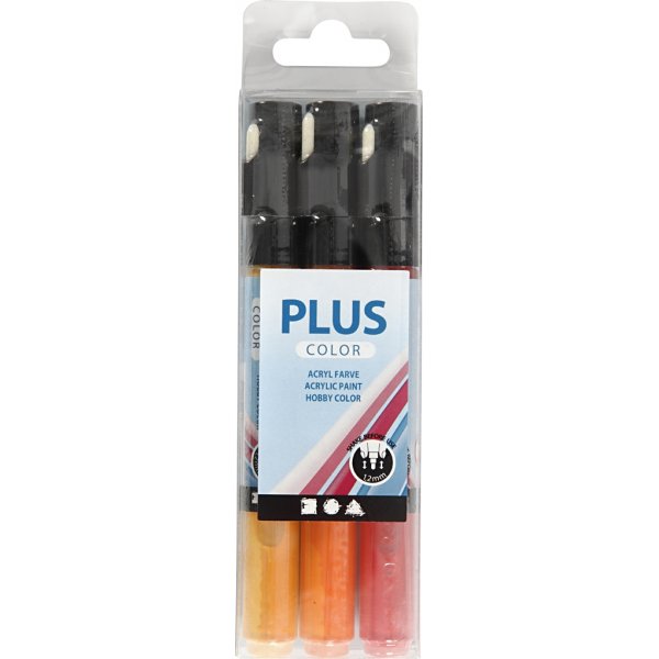 Plus Color Marker - pompoen - karmozijnrood - gele zon - 3 st Plus Color Marker - pompoen - karmozijnrood - gele zon - 3 st