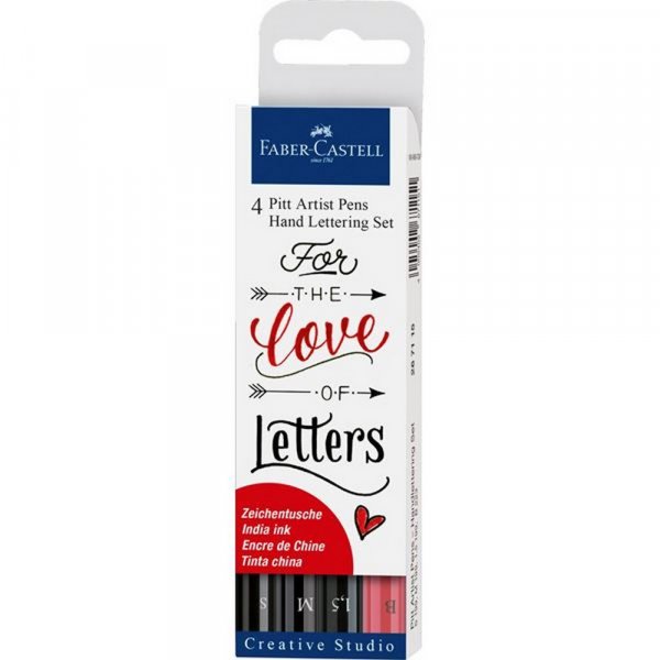 Tekenpen Faber-Castell PITT Artist Handlettering - 4 pennen