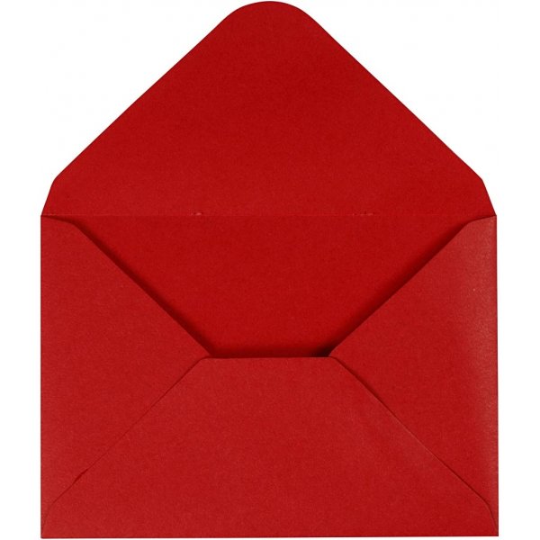 Envelop - rood - 11,5 x 16 cm - 10 st