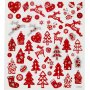 Stickers - rood/witte kerst