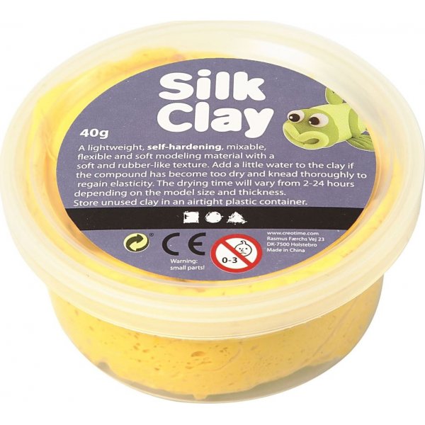 Silk Clay - geel - 40 gr