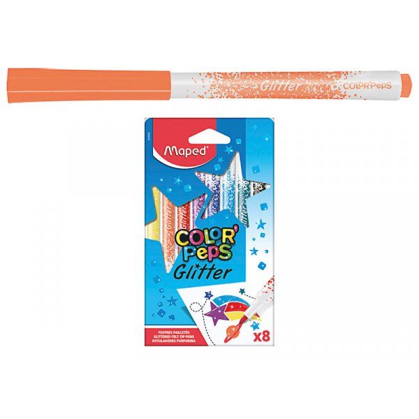 Vezelpennenset - Maped - ColorPeps 8 glitterpennen