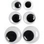 Beweegbare ogen - niet-klevend - 12+14+20 mm - 18 stuks