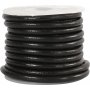 Leren koord - zwart - 4 mm - 5 m