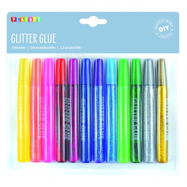 Glitterlijm 12 st