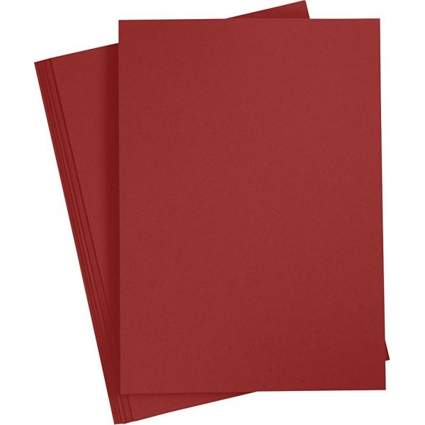 Gekleurd karton - donkerrood - A4 - 180 gr - 20 vellen