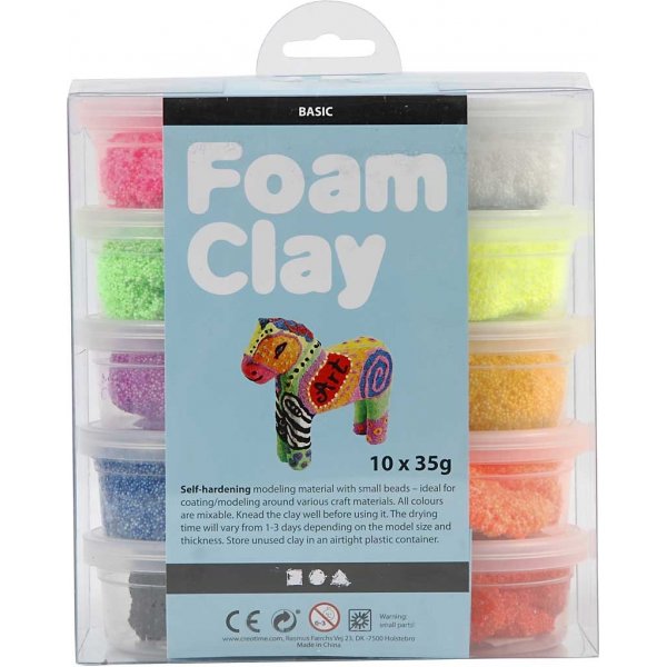 Foam Clay - gemengde kleuren 10 x 35 g