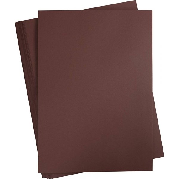 Gekleurd karton - donkerbruin - A2 - 180 gr - 100 vellen