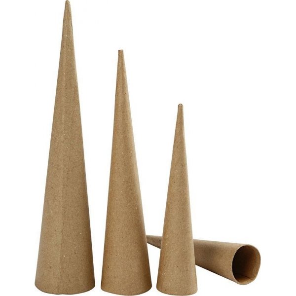 Hoge kegels - 4-5-6 cm - 3 st