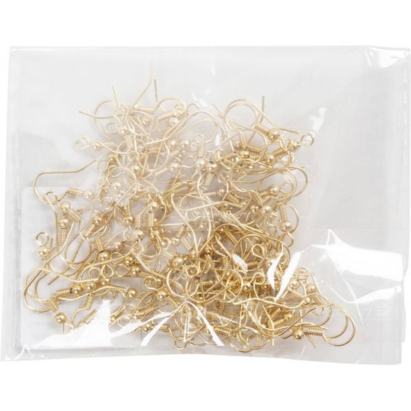 Franse oorhaakjes - verguld - 100 st Franse oorhaakjes - verguld - 100 st