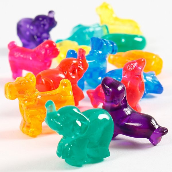 Kunststof kralen - felle kleuren - glanzend - 125 ml