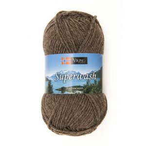 Vikinggaren Superwash 50g - Bruingrijs (108) Vikinggaren Superwash 50g - Bruingrijs (108)