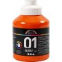 Schoolverf - Acryl - oranje - glanzend - 500 ml