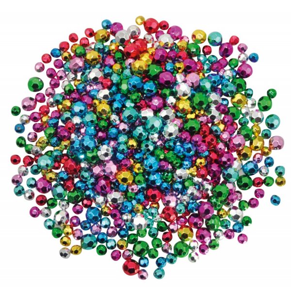 Kunststof kralen Diamanten Gemengd - 500 gr
