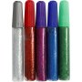 Glitterlijm - gemengde kleuren - 5 x 10 ml