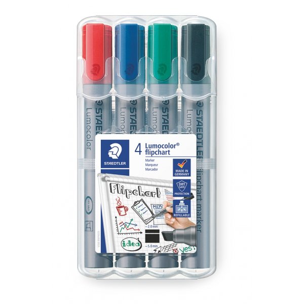 Flipchartpen 2-5 mm - 4 Pennen