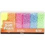 Zacht schuim - neonkleuren - 6 x 10 gr