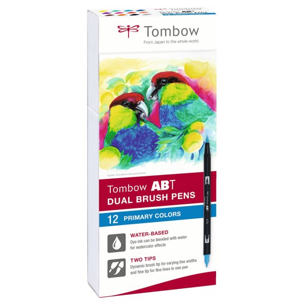 Tombow ABT Dubbele Borstel 12-pack Basic Tombow ABT Dubbele Borstel 12-pack Basic