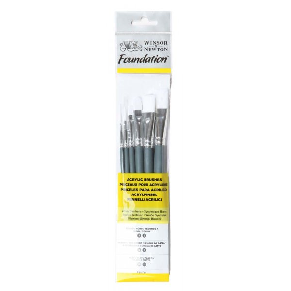 Synthetische penselenset W&N Foundation Acryl - Nr. 7