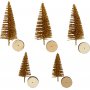 Miniboompjes - goud - 5 st