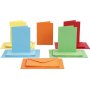 Kaarten en enveloppen - gemengde kleuren 11,5 x 16,5 cm - 50 sets