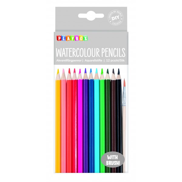 Aquarelpennen - diverse kleuren - 12 st Aquarelpennen - diverse kleuren - 12 st