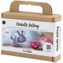 Mini DIY Kit Naaldvilten, gemengde kleuren, Monster