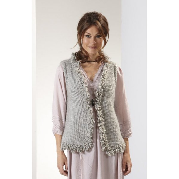 Breipatroon - Vest met bontrand