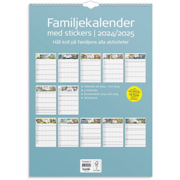 Familiekalender 24/25 - Stickers Familiekalender 24/25 - Stickers