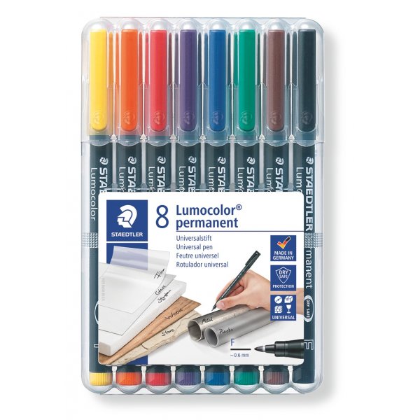 OH Pen Lumocolor Permanent 0,6 mm - 8 stiften