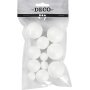 Piepschuim balletjes - wit - 20+30+40 mm - 12 st