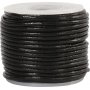 Leren koord - zwart - 1 mm - 10 m